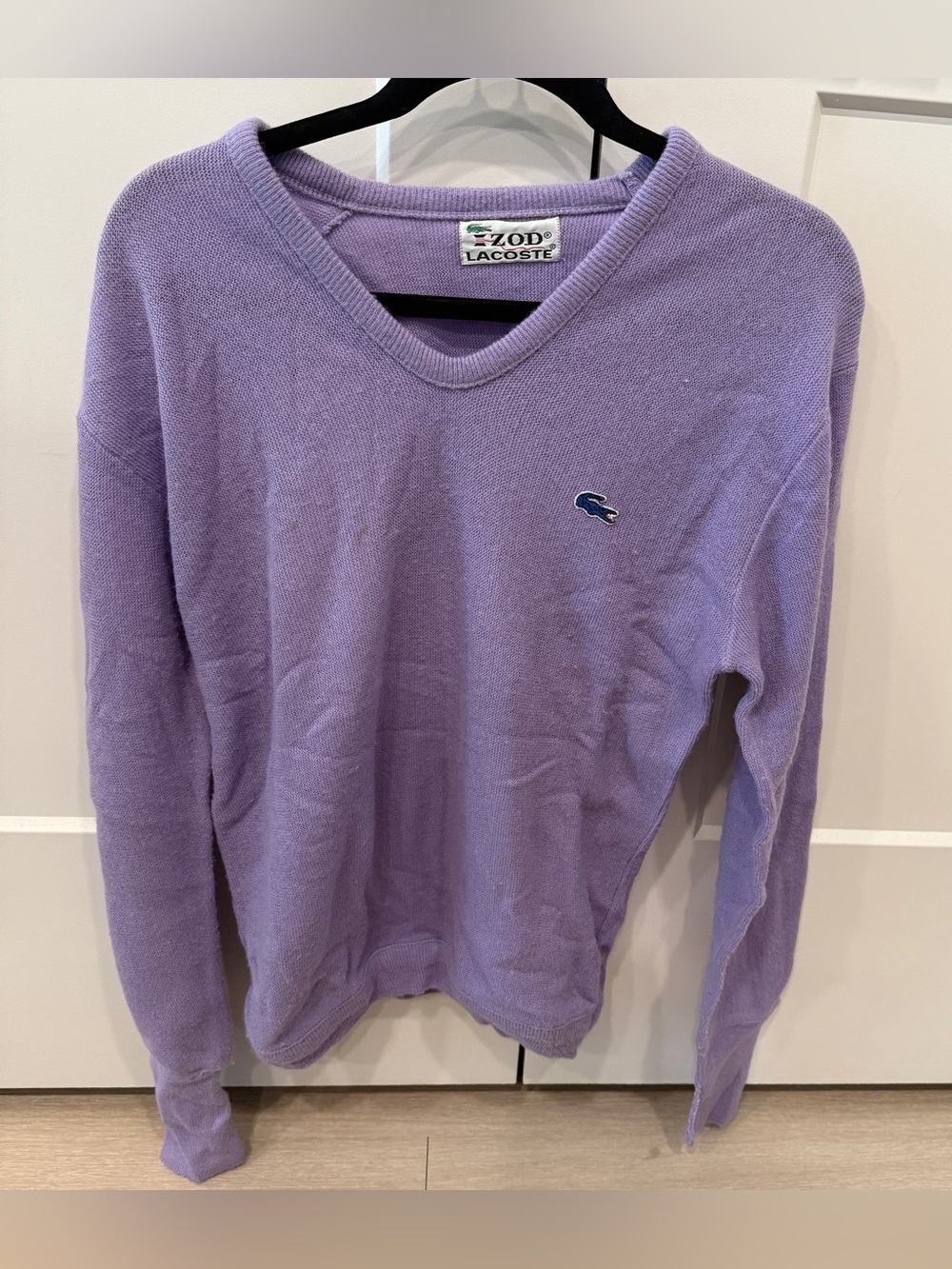 IZOD Lacoste V-Neck Purple Sweater